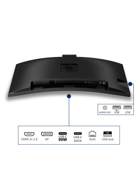 Philips 3000 series 34B2U3600CH 00 pantalla para PC 86,4 cm (34") 3440 x 1440 Pixeles Wide Quad HD LCD Negro