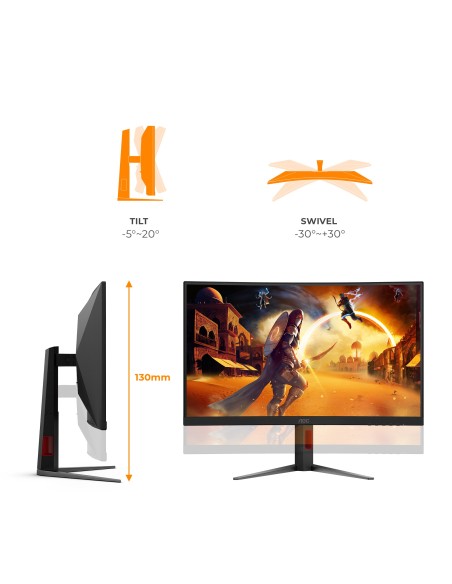 AOC G4 Gaming pantalla para PC 68,6 cm (27") 2560 x 1440 Pixeles Quad HD LED Negro, Rojo