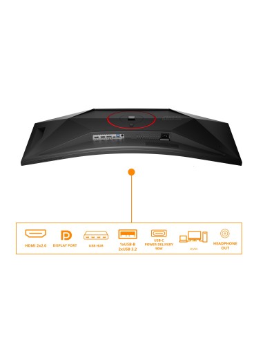 AOC G4 CU34G4CA pantalla para PC 86,4 cm (34") 3440 x 1440 Pixeles Wide Quad HD Negro, Rojo