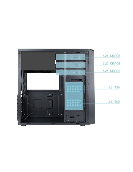 TooQ Caja Semitorre ATX “PRISMA ULTRA” Negra