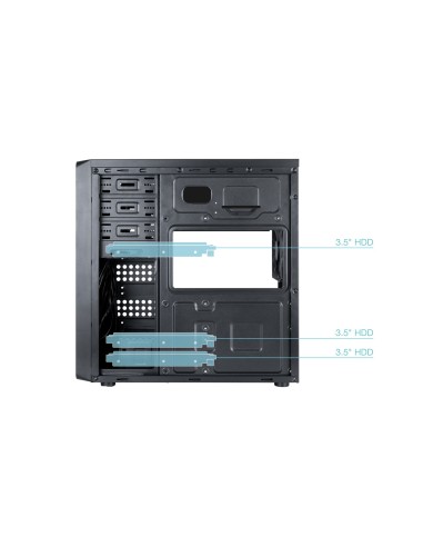 TooQ Caja Semitorre ATX “PRISMA ULTRA” Negra