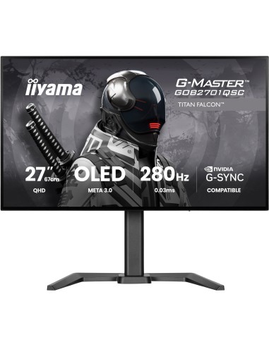 iiyama G-MASTER GOB2701QSC-B1 pantalla para PC 68,6 cm (27") 2560 x 1440 Pixeles 2K Ultra HD OLED Negro