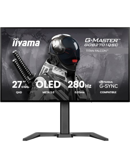 iiyama G-MASTER GOB2701QSC-B1 pantalla para PC 68,6 cm (27") 2560 x 1440 Pixeles 2K Ultra HD OLED Negro