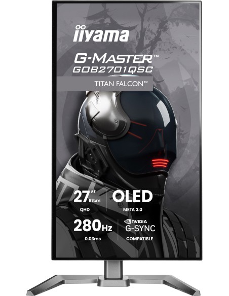 iiyama G-MASTER GOB2701QSC-B1 pantalla para PC 68,6 cm (27") 2560 x 1440 Pixeles 2K Ultra HD OLED Negro
