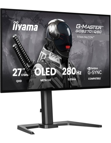 iiyama G-MASTER GOB2701QSC-B1 pantalla para PC 68,6 cm (27") 2560 x 1440 Pixeles 2K Ultra HD OLED Negro