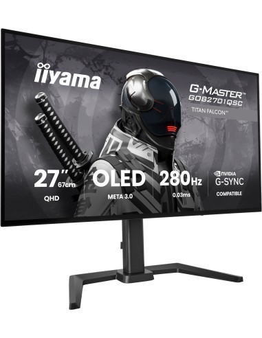 iiyama G-MASTER GOB2701QSC-B1 pantalla para PC 68,6 cm (27") 2560 x 1440 Pixeles 2K Ultra HD OLED Negro