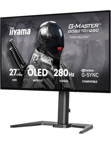 iiyama G-MASTER GOB2701QSC-B1 pantalla para PC 68,6 cm (27") 2560 x 1440 Pixeles 2K Ultra HD OLED Negro
