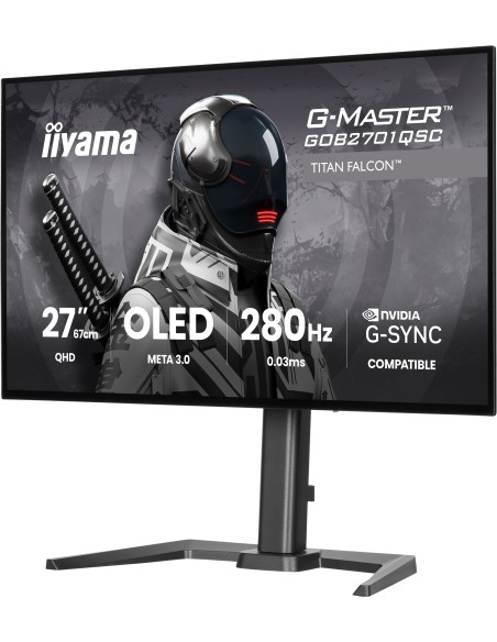 iiyama G-MASTER GOB2701QSC-B1 pantalla para PC 68,6 cm (27") 2560 x 1440 Pixeles 2K Ultra HD OLED Negro