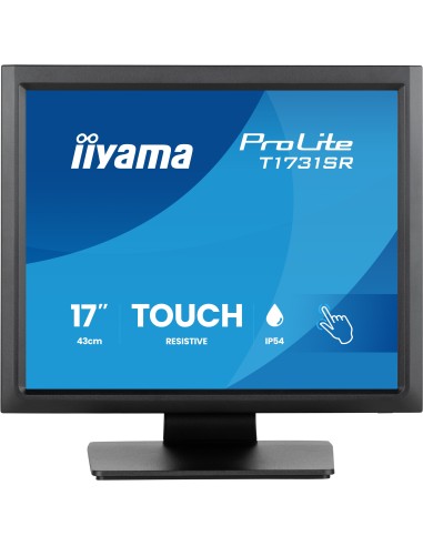 iiyama ProLite T1731SR-B2S pantalla para PC 43,2 cm (17") 1280 x 1024 Pixeles SXGA LCD Pantalla táctil Mesa Negro