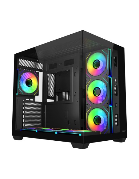 FSP M341-BA Carcasa Midi Tower mITX, mATX, ATX Negro ARGB