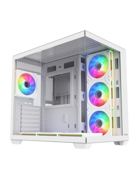 FSP M341-WA Carcasa Midi Tower mITX, mATX, ATX Blanco ARGB