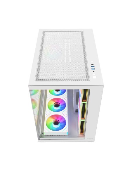 FSP M341-WA Carcasa Midi Tower mITX, mATX, ATX Blanco ARGB