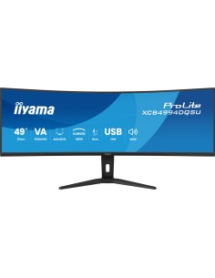 iiyama ProLite XCB4994DQSU-B1 pantalla para PC 124,5 cm (49") 5120 x 1440 Pixeles Dual QHD LCD Negro