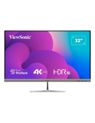 Viewsonic VX3276-4K-MHD-2 pantalla para PC 81,3 cm (32") 3840 x 2160 Pixeles 4K Ultra HD LCD Negro, Plata