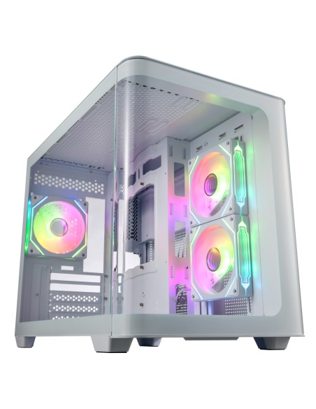 FSP S380-WA Carcasa Mini Tower mITX, mATX Blanco ARGB