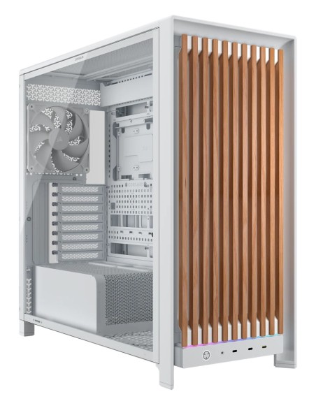 Corsair FRAME 5000D WOOD RS Midi Tower Nuez, Blanco