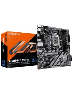 GIGABYTE B860M D3W Placa Base – CPUs Intel Core Ultra Series, VRM de 4+1+2 fases, hasta 9066 MHz DDR5, 2x PCIe 4.0 M.2, LAN 1