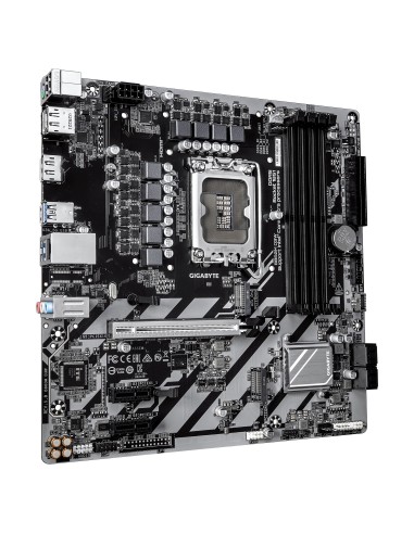 GIGABYTE B860M D3W Placa Base – CPUs Intel Core Ultra Series, VRM de 4+1+2 fases, hasta 9066 MHz DDR5, 2x PCIe 4.0 M.2, LAN 1
