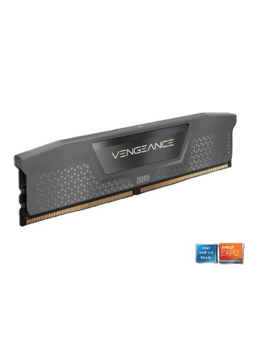 MEMORIA CORSAIR DDR5 16GB 1X16GB PC6000 VENGEANCE GRIS CMK16GX5M1D6000Z38