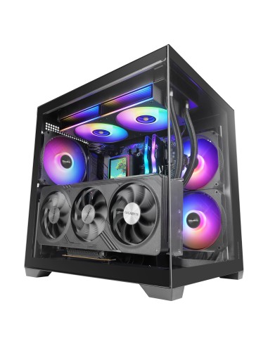 Mars Gaming MCVIEW3 carcasa de ordenador Mini Tower Negro