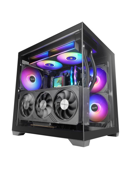 Mars Gaming MCVIEW3 carcasa de ordenador Mini Tower Negro