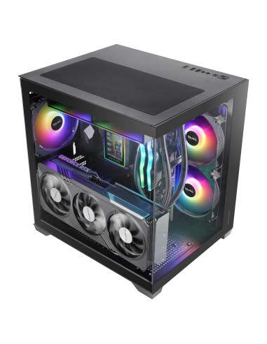 Mars Gaming MCVIEW3 carcasa de ordenador Mini Tower Negro