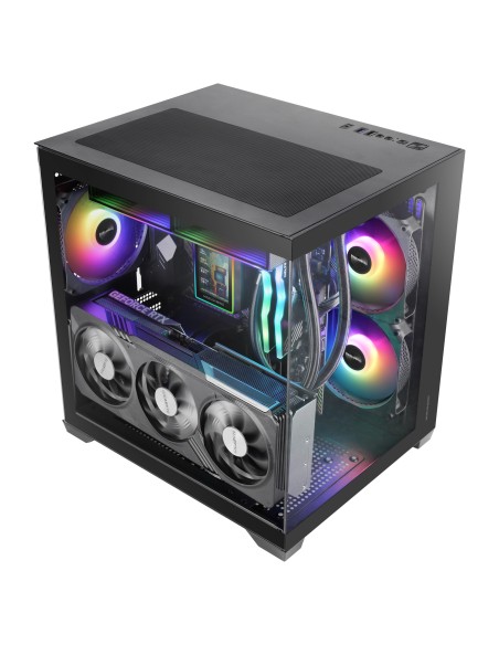 Mars Gaming MCVIEW3 carcasa de ordenador Mini Tower Negro