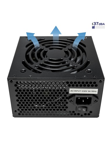 UNYKAch Fuente de Alimentación ATX 550W MAX Office Line Negra