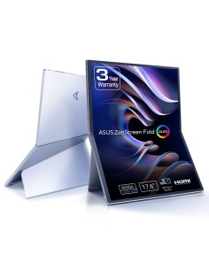 ASUS ZenScreen Fold OLED MQ17QH pantalla para PC 43,9 cm (17.3") 2560 x 1920 Pixeles Quad HD Plata