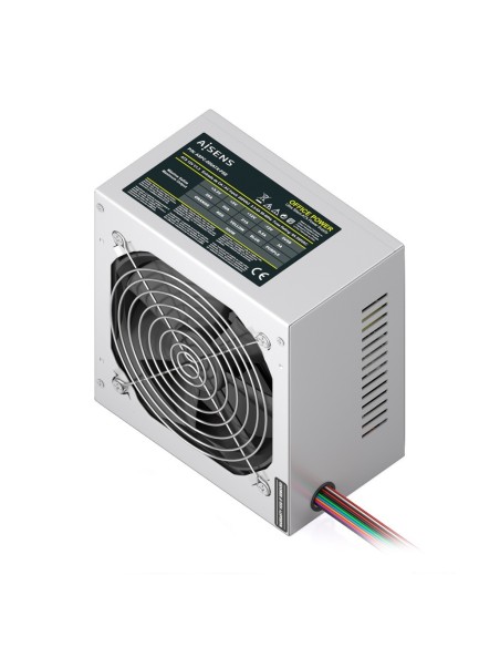 AISENS Fuente Alimentacion ATX 500W con Cable de Alimentacion OEM, Plata