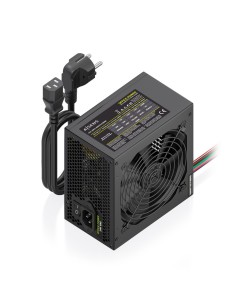 AISENS Fuente Alimentacion ATX 500W con Cable de Alimentacion OEM, Negra
