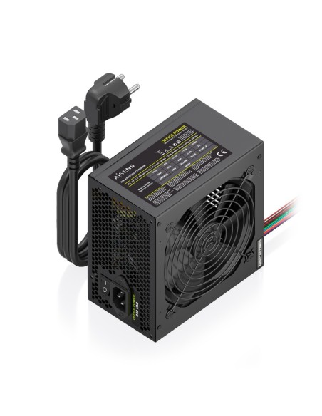AISENS Fuente Alimentacion ATX 500W con Cable de Alimentacion OEM, Negra