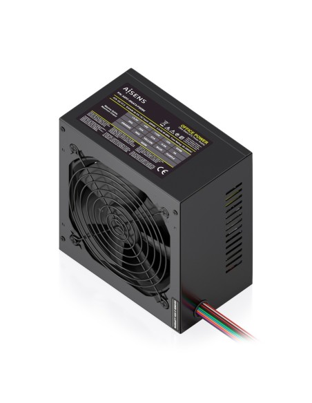 AISENS Fuente Alimentacion ATX 500W con Cable de Alimentacion OEM, Negra
