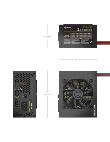 AISENS Fuente Alimentacion SFX 500W OEM, Negra