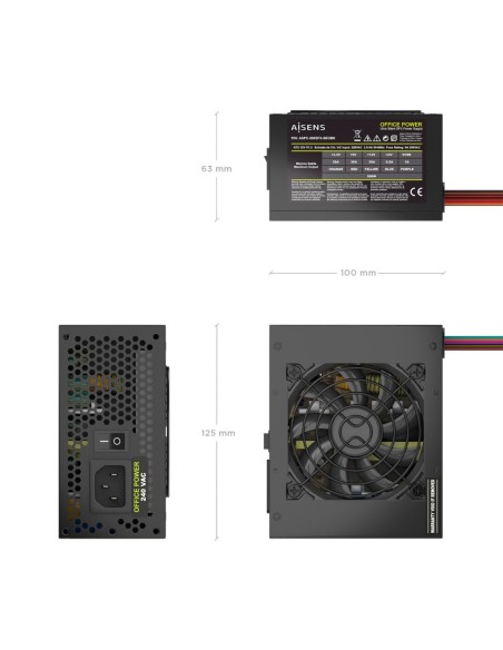 AISENS Fuente Alimentacion SFX 500W OEM, Negra