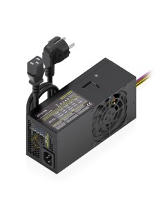 AISENS Fuente Alimentacion TFX 500W con Cable de Alimentacion OEM, Negra
