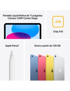 Apple iPad 256 GB 27,9 cm (11") Wi-Fi 6 (802.11ax) iPadOS 18 Amarillo 2