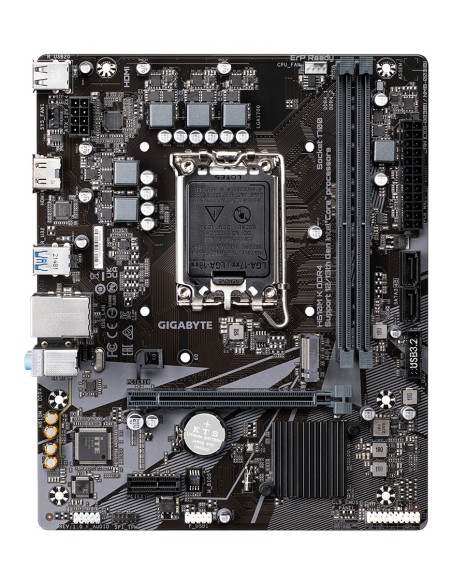 GIGABYTE H610M K DDR4 Placa base - Compatible con procesadores Intel Core 14th Gen CPUs, 3+1+1 Phases Hybrid Power Design, up