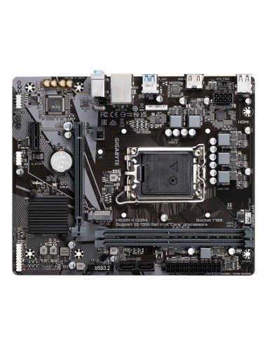 GIGABYTE H610M K DDR4 Placa base - Compatible con procesadores Intel Core 14th Gen CPUs, 3+1+1 Phases Hybrid Power Design, up