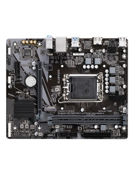 GIGABYTE H610M K DDR4 Placa base - Compatible con procesadores Intel Core 14th Gen CPUs, 3+1+1 Phases Hybrid Power Design, up