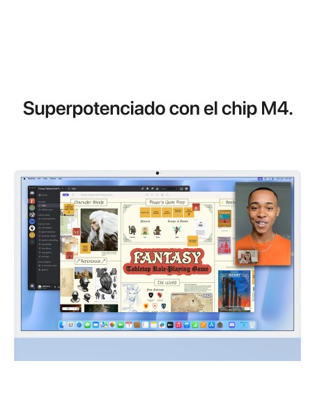 Apple iMac Apple M M4 59,7 cm (23.5") 4480 x 2520 Pixeles PC todo en uno 16 GB 256 GB SSD macOS Sequoia Wi-Fi 6E (802.11ax) Azul