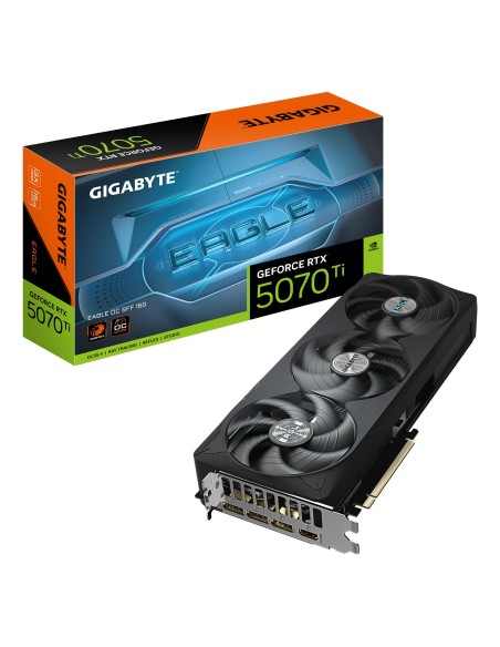 GIGABYTE GeForce RTX 5070 Ti EAGLE OC SFF 16G Tarjeta Gráfica - 16GB GDDR7, 256 bits, PCI-E 5.0, 2542 MHz Core Clock, 3 x DP