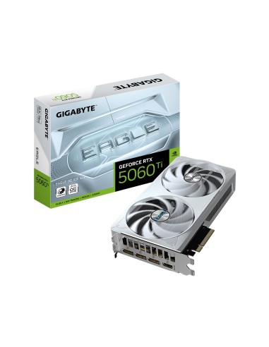 GIGABYTE GeForce RTX 5060 Ti EAGLE OC ICE 16G Tarjeta Gráfica – 16 GB GDDR7, 128 bits, PCI-E 5.0, 2617 MHz Frecuencia del