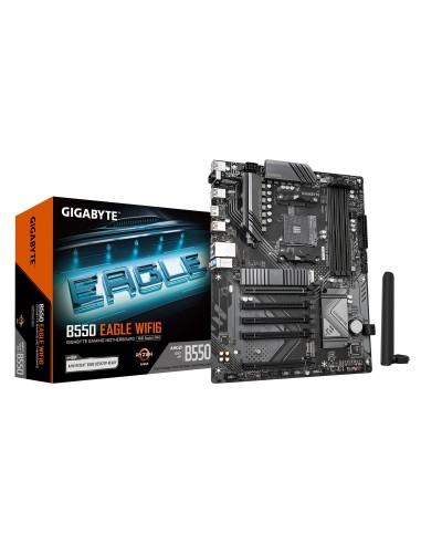 GIGABYTE B550 EAGLE WIFI6 Placa base - Procesadores AMD Ryzen serie 5000 G, VRM de 10+3+1 fases, hasta 3200 MHz DDR4, 1xPCIe