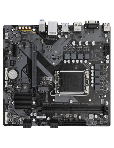 GIGABYTE B760M E Placa base - Compatible con procesadores Intel Core 14ª generación, VRM de 6+1+1 fases, hasta 7200 MHz DDR5