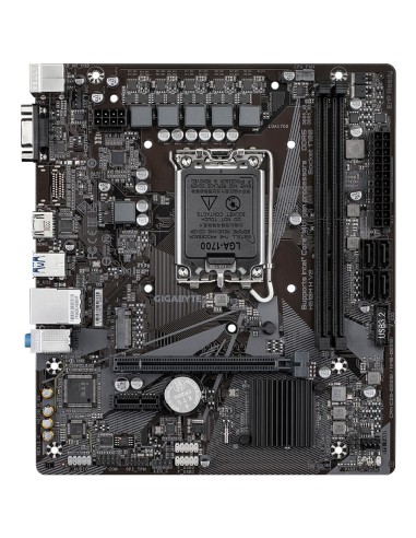 GIGABYTE H610M H V2 Placa base - Compatible con procesadores Intel Core 14th CPUs, 4+1+1 Hybrid Digital VRM, up to 5600MHz
