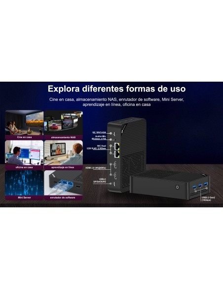 Leotec LEMPC23 PC estación de trabajo barebone Cubo Negro N150 3,6 GHz