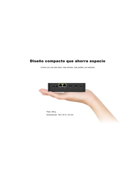 Leotec LEMPC23 PC estación de trabajo barebone Cubo Negro N150 3,6 GHz