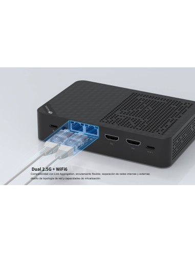 Leotec LEMPC23 PC estación de trabajo barebone Cubo Negro N150 3,6 GHz