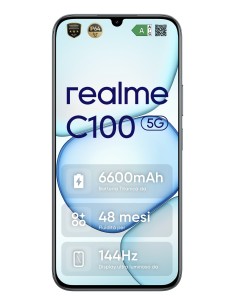 realme C100 5G 17,3 cm (6.8") SIM doble Android 16.0 USB Tipo C 4 GB 256 GB 6600 mAh Verde